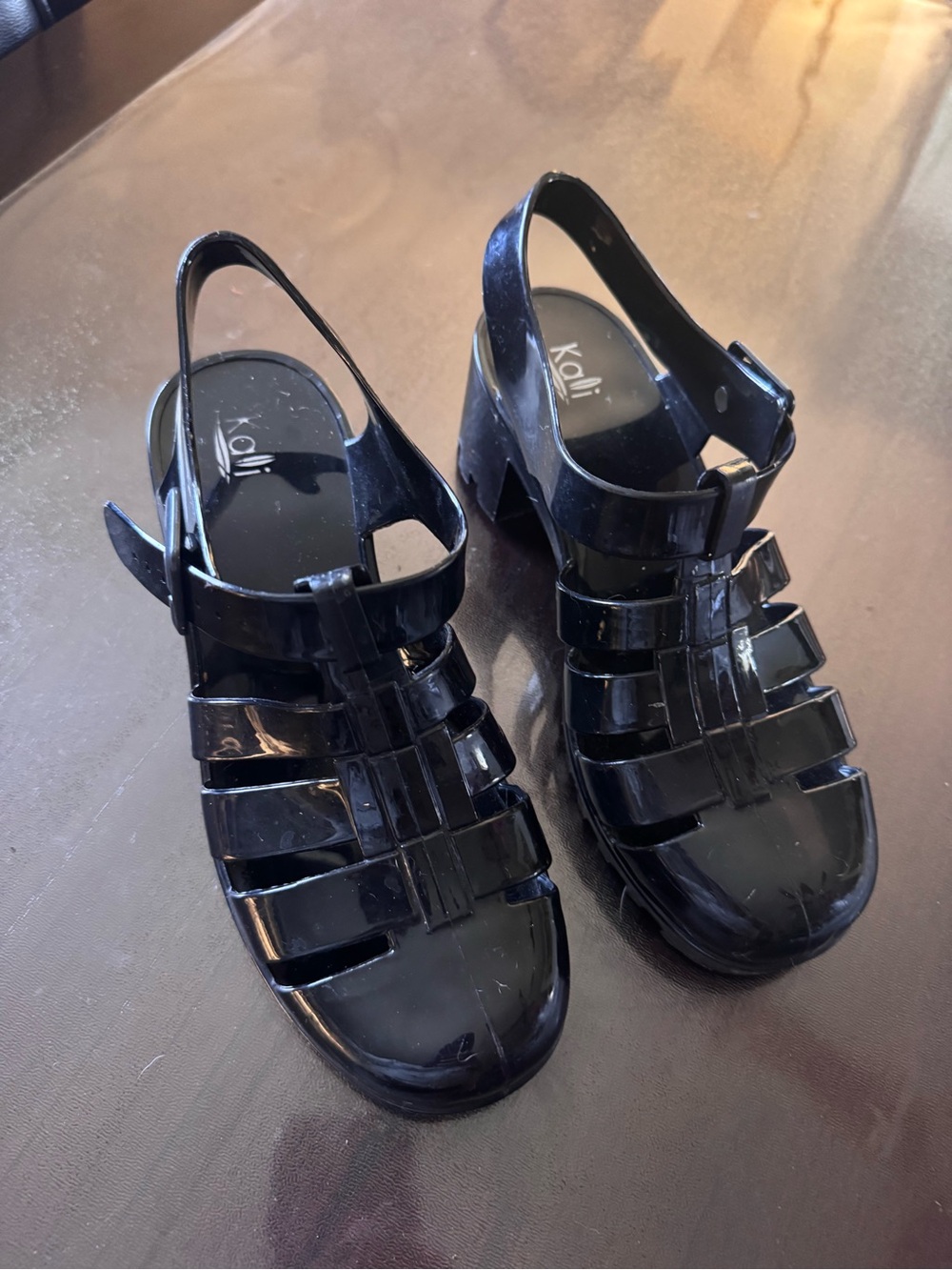 Kali Black Women's Jelly Sandals size 10